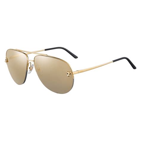 cartier sunglasses panthere gold|cartier motif sunglasses.